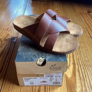 NIB Chaco Wayfarer Slide Sandal Toffee Womens 8 New